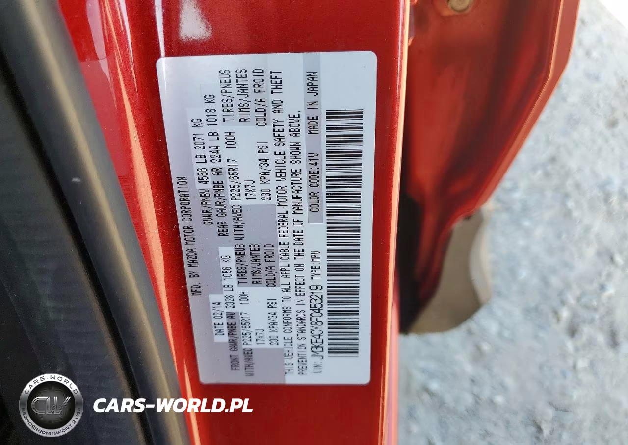 2015 Mazda Cx-5 Touring VIN:JM3KE4CY8F0453219 - 12