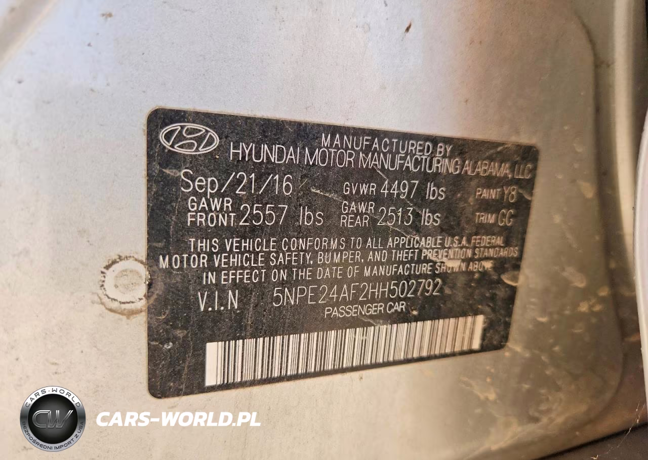 2017 Hyundai Sonata Se VIN:5NPE24AF2HH502792 - 12