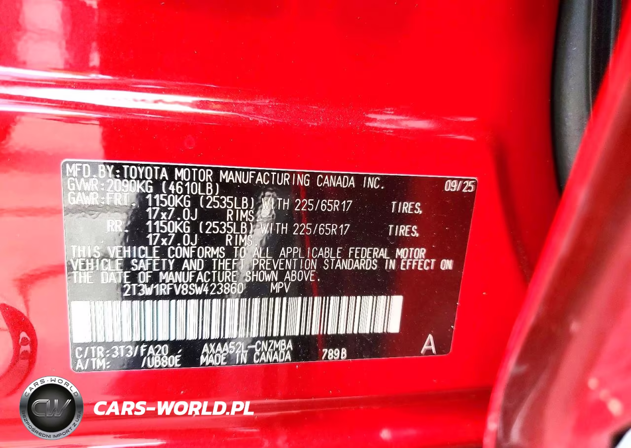 2025 Toyota Rav4 Xle VIN:2T3W1RFV8SW423860 - 13