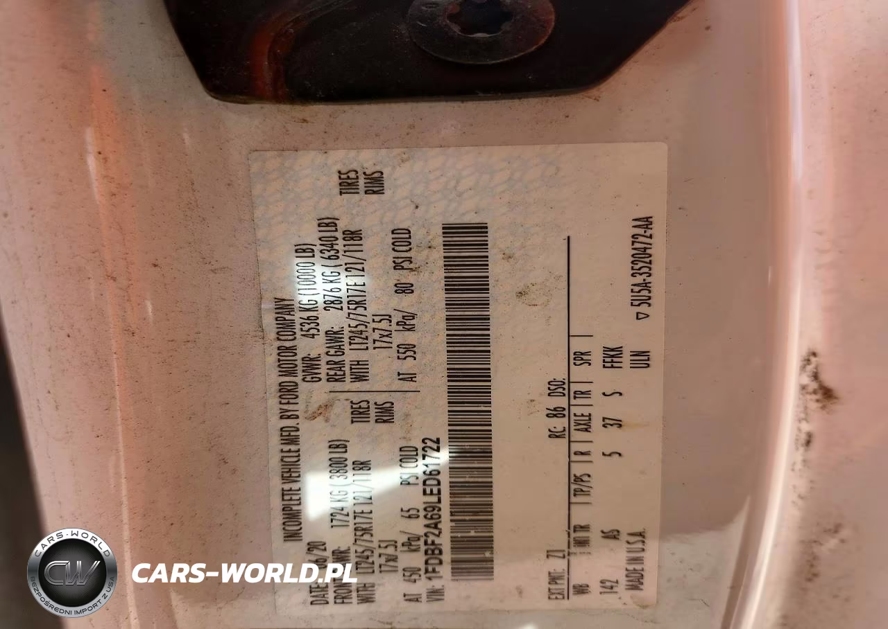 2020 Ford F250 Super Duty VIN:1FDBF2A69LED61722 - 12