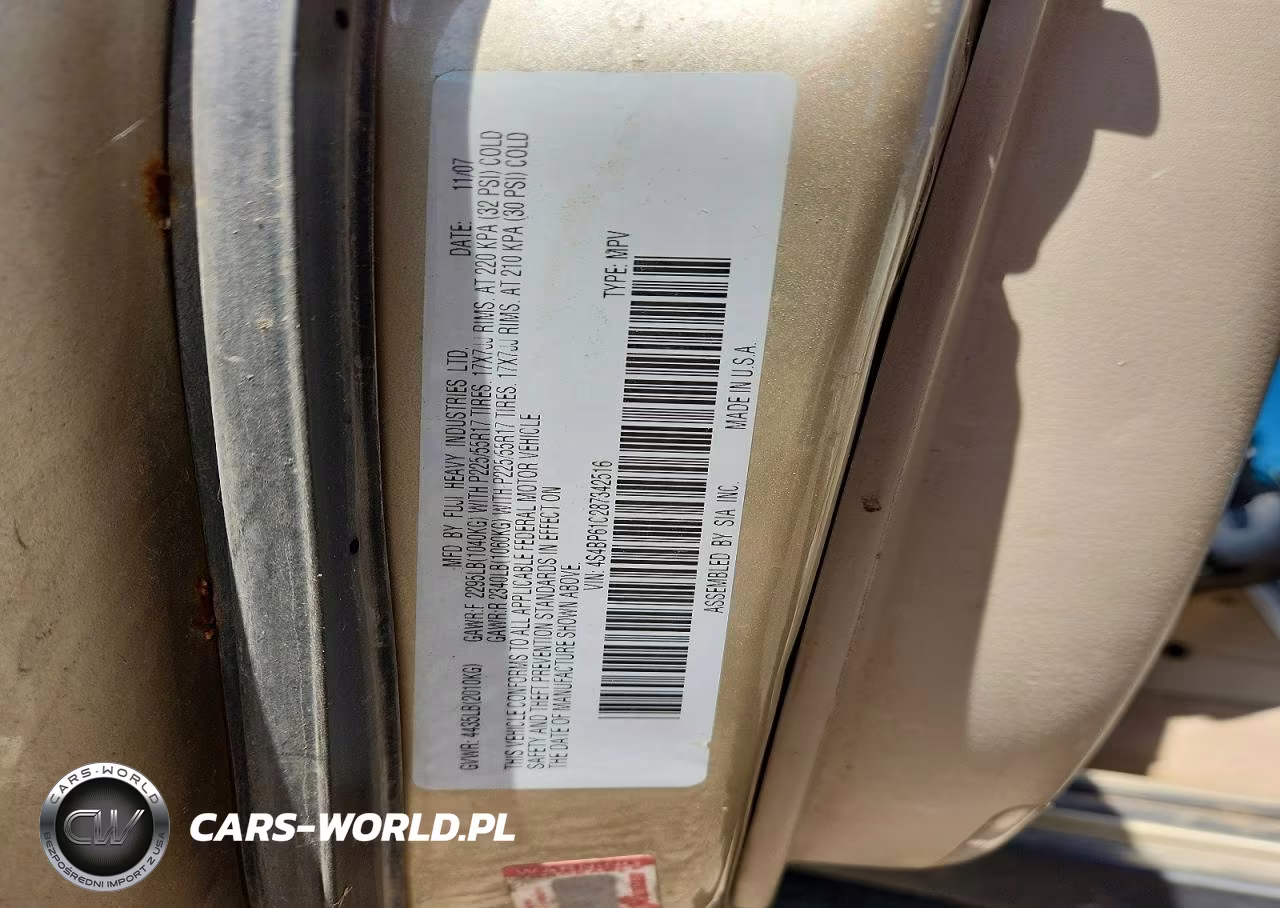2008 Subaru Outback 2.5I VIN:4S4BP61C287342516 - 13