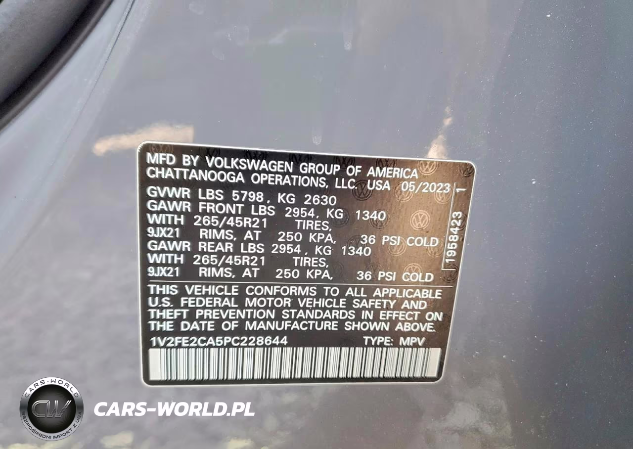 2023 Volkswagen Atlas Cross Sport Sel Premium R-Line VIN:1V2FE2CA5PC228644 - 13