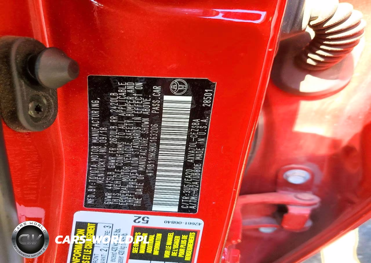 2019 Toyota Camry Se VIN:4T1B11HK9KU163206 - 12