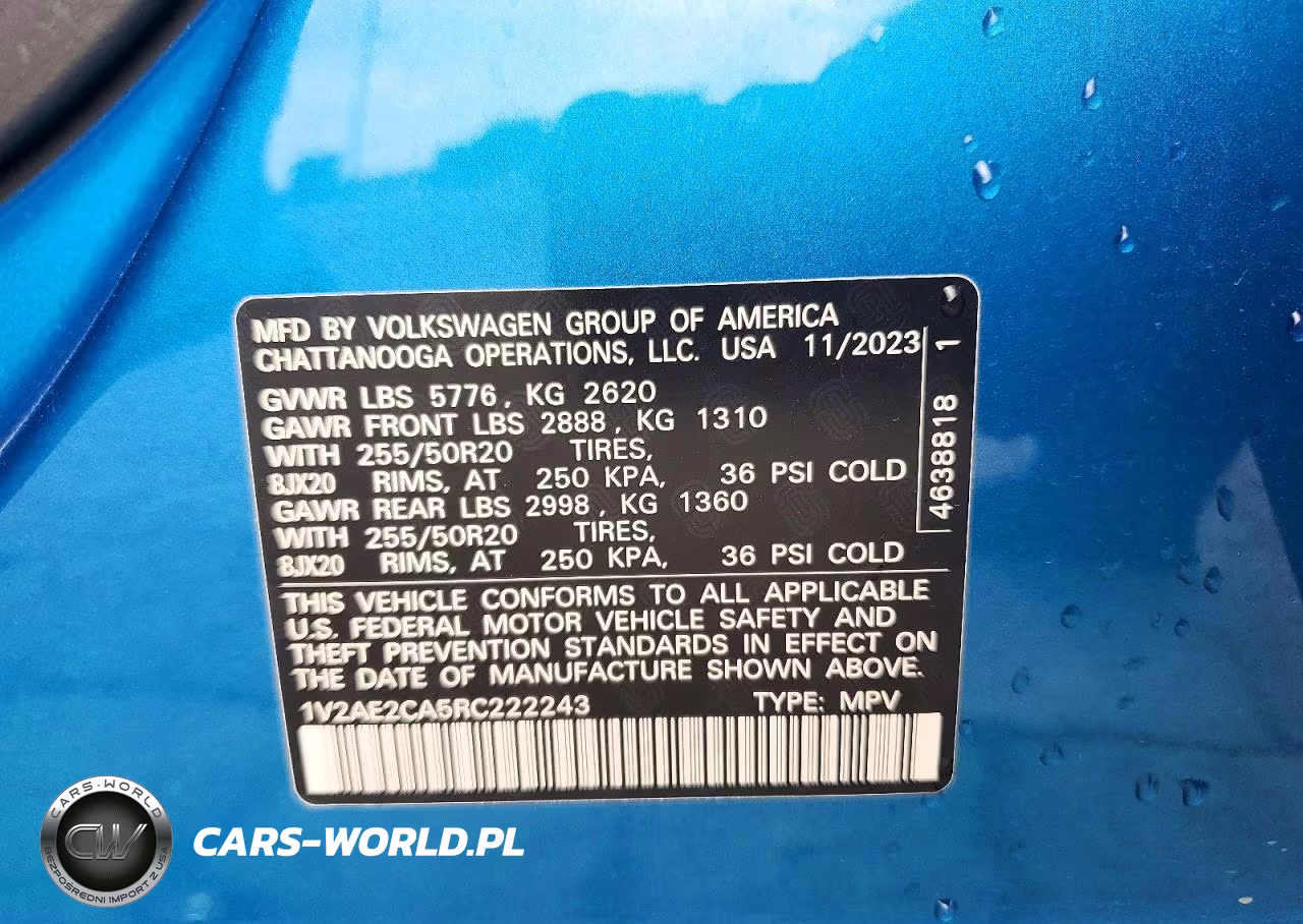 2024 Volkswagen Atlas Cross Sport Sel R-Line VIN:1V2AE2CA5RC222243 - 14