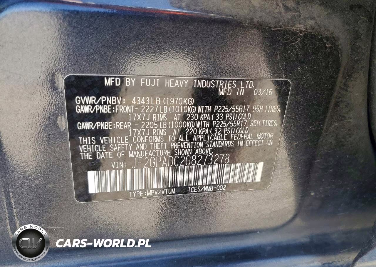 2016 Subaru Crosstrek Premium VIN:JF2GPADC2G8273278 - 13