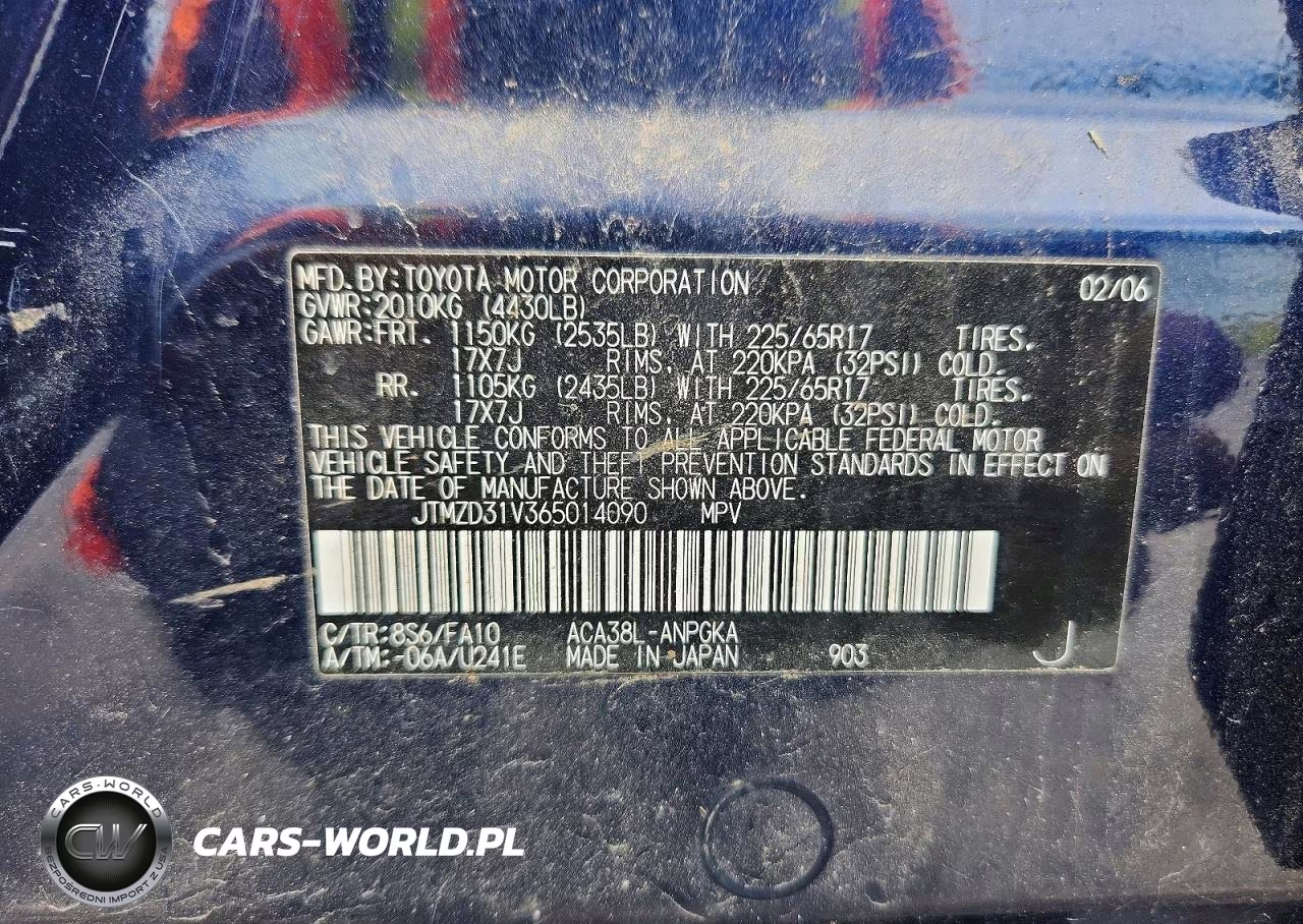 2006 Toyota Rav4 Limited VIN:JTMZD31V365014090 - 12