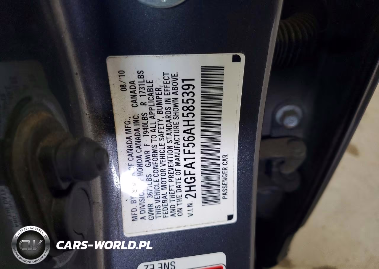2010 Honda Civic Lx VIN:2HGFA1F56AH585391 - 12