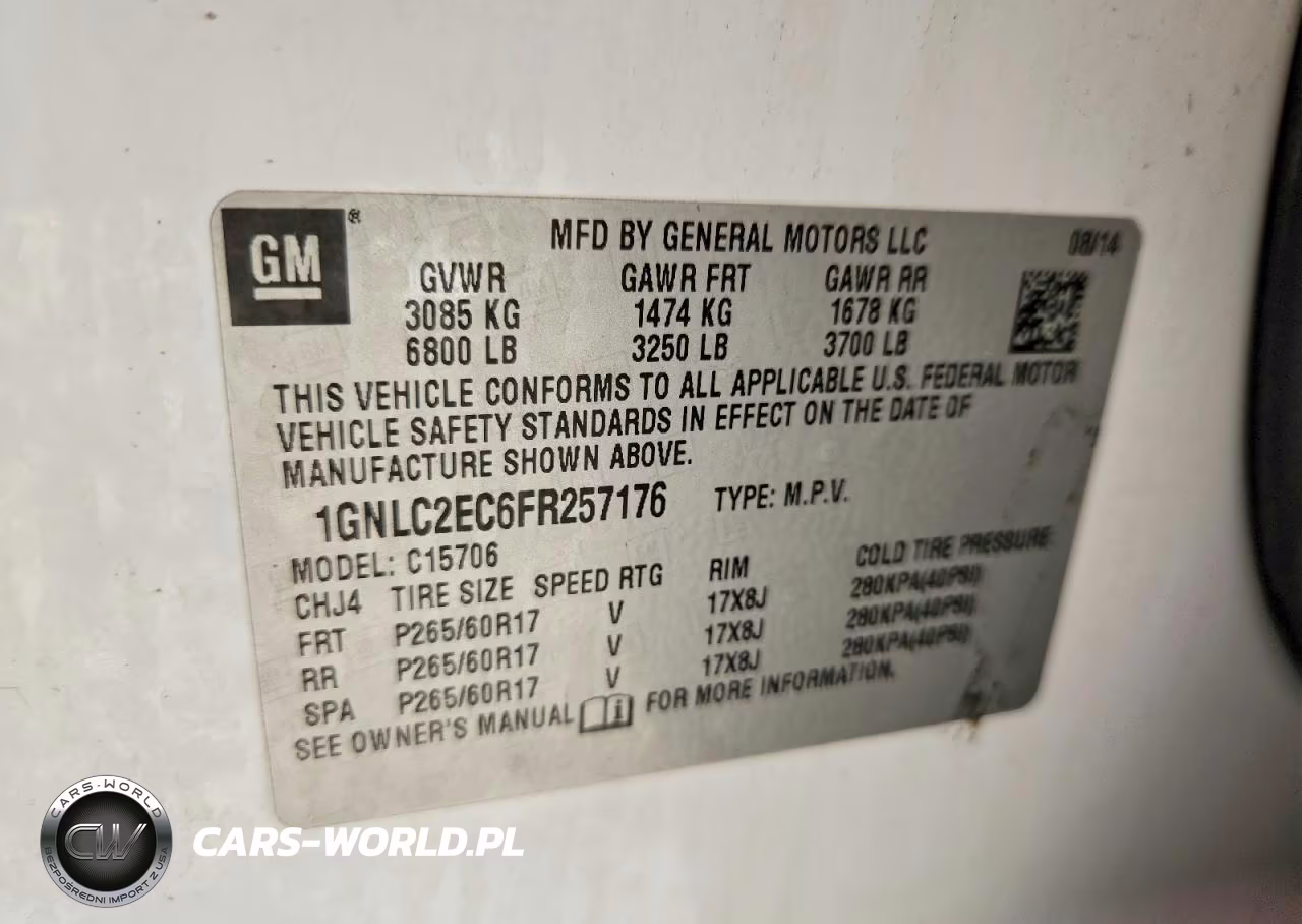 2015 Chevrolet Tahoe Police VIN:1GNLC2EC6FR257176 - 13