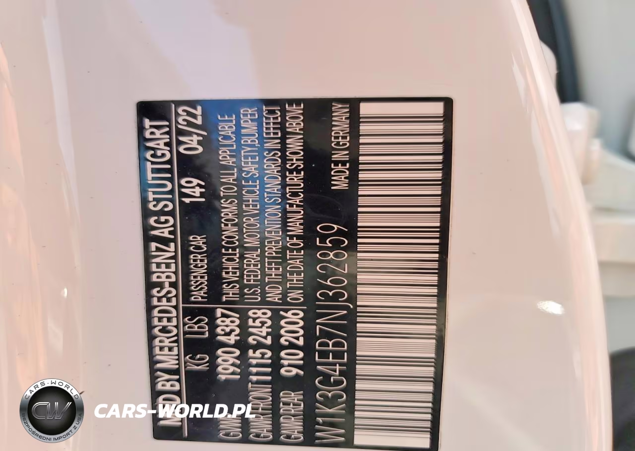 2022 Mercedes-Benz A 220 VIN:W1K3G4EB7NJ362859 - 13