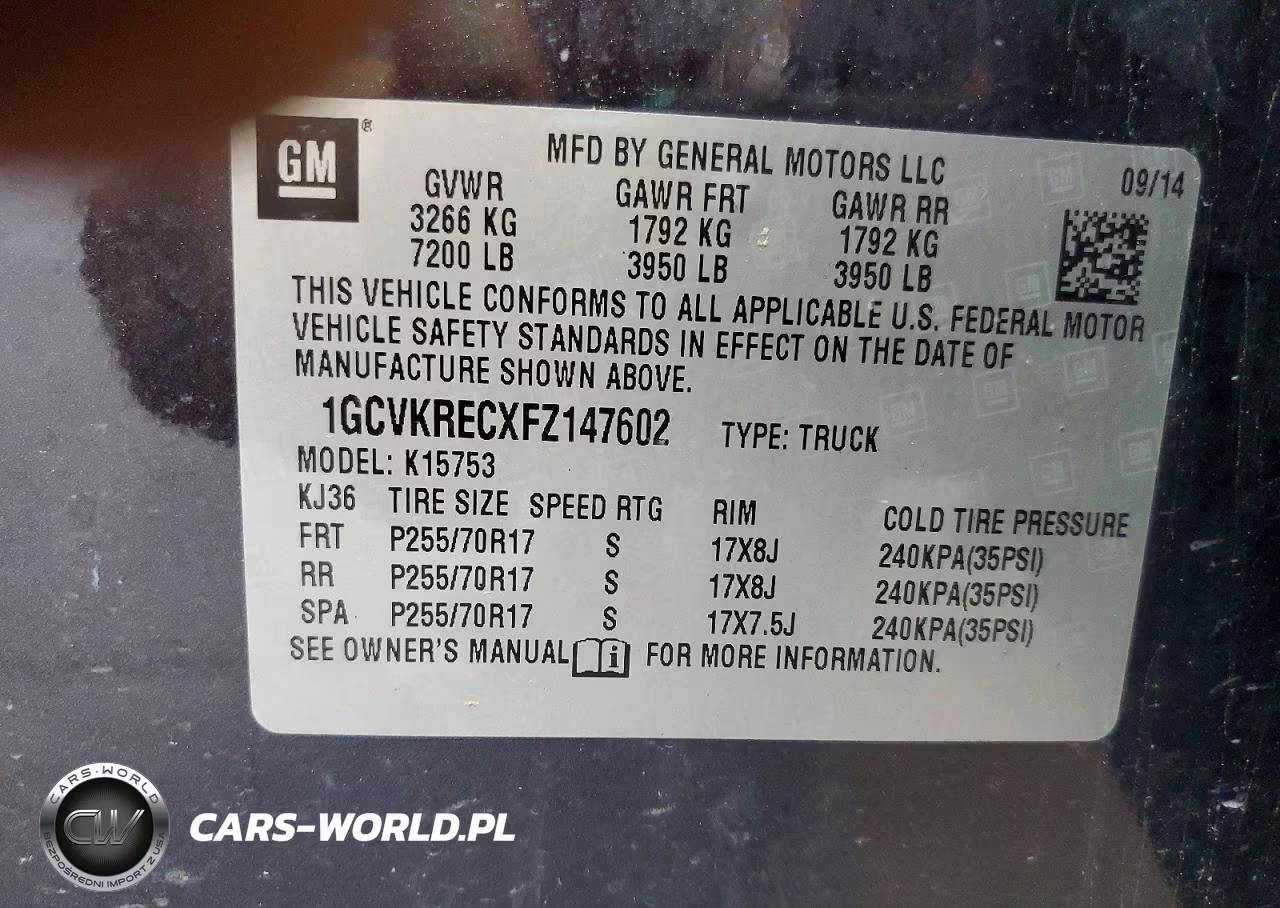 2015 Chevrolet Silverado K1500 Lt VIN:1GCVKRECXFZ147602 - 12
