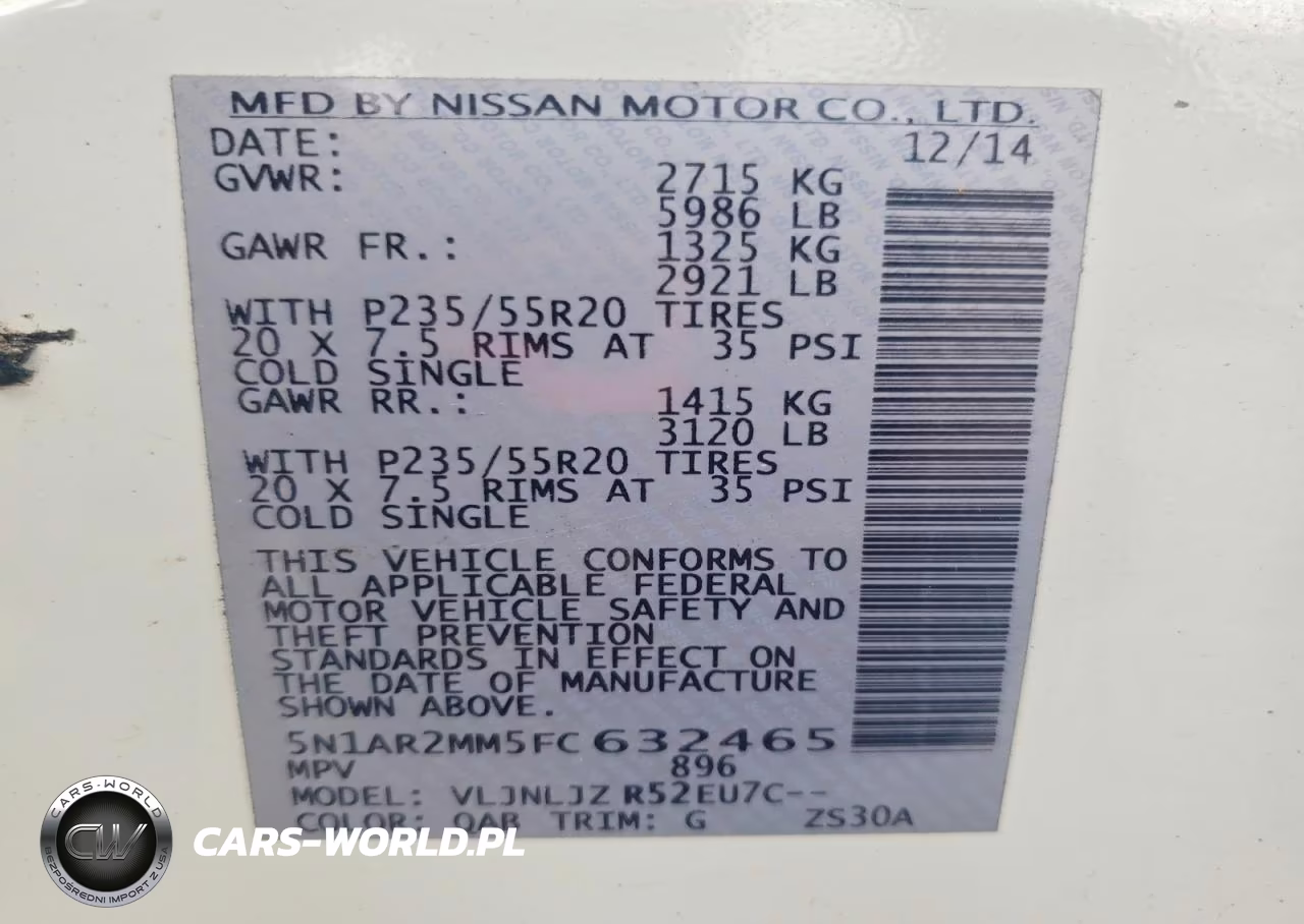 2015 Nissan Pathfinder Platinum VIN:5N1AR2MM5FC632465 - 13
