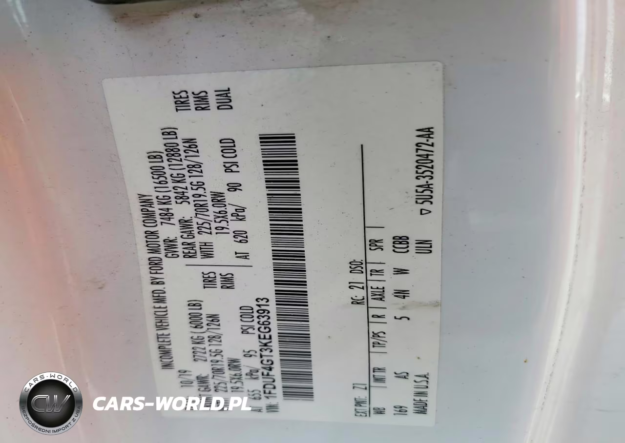 2019 Ford F450 Super Duty VIN:1FDUF4GT3KEG63913 - 12
