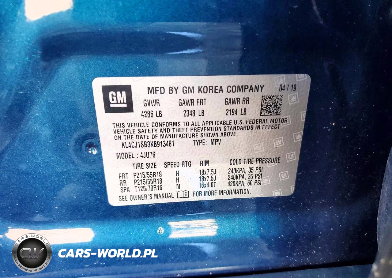 2019 Buick Encore Sport Touring VIN:KL4CJ1SB3KB913481 - 13