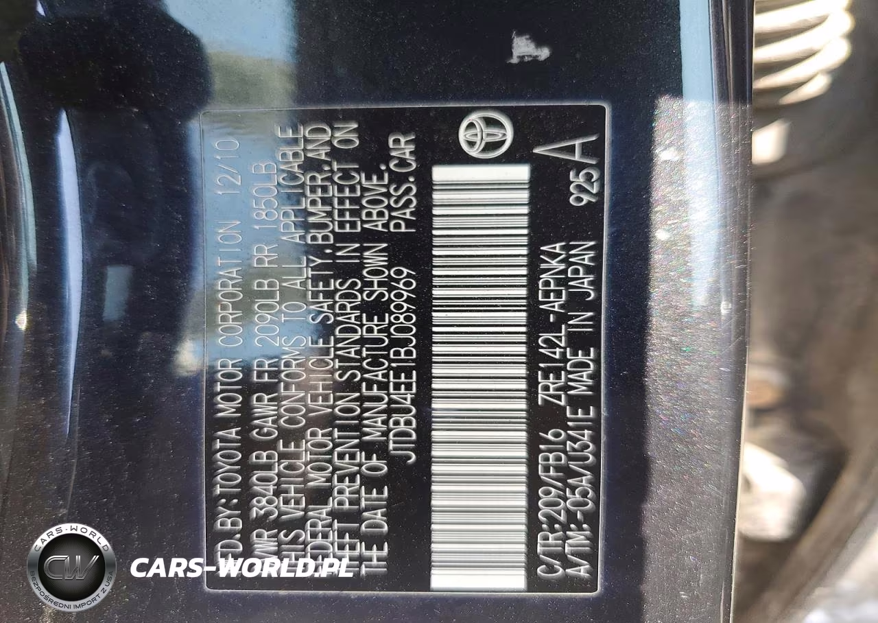 2011 Toyota Corolla Le VIN:JTDBU4EE1BJ089969 - 12