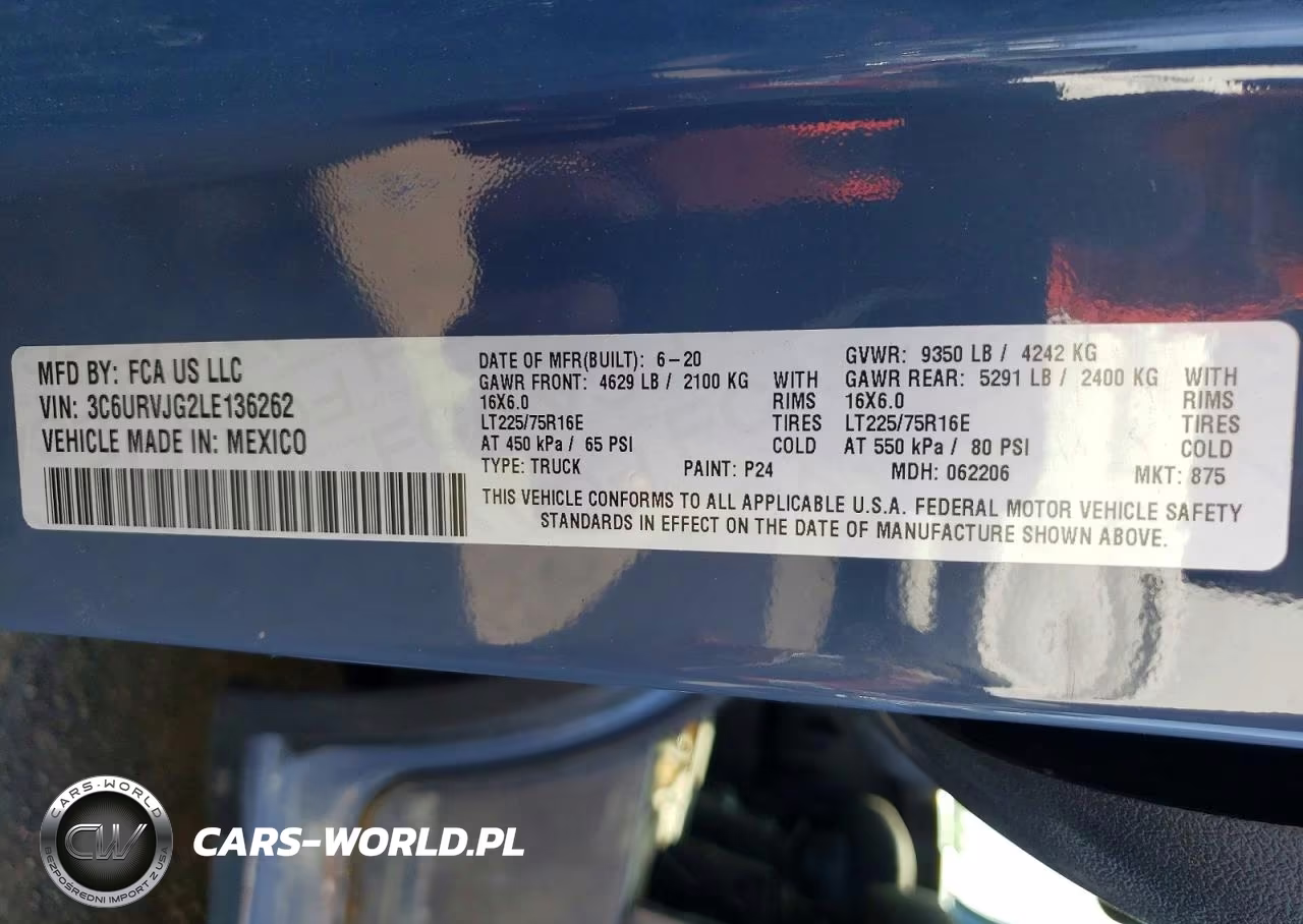 2020 Ram Promaster 3500 3500 High VIN:3C6URVJG2LE136262 - 14