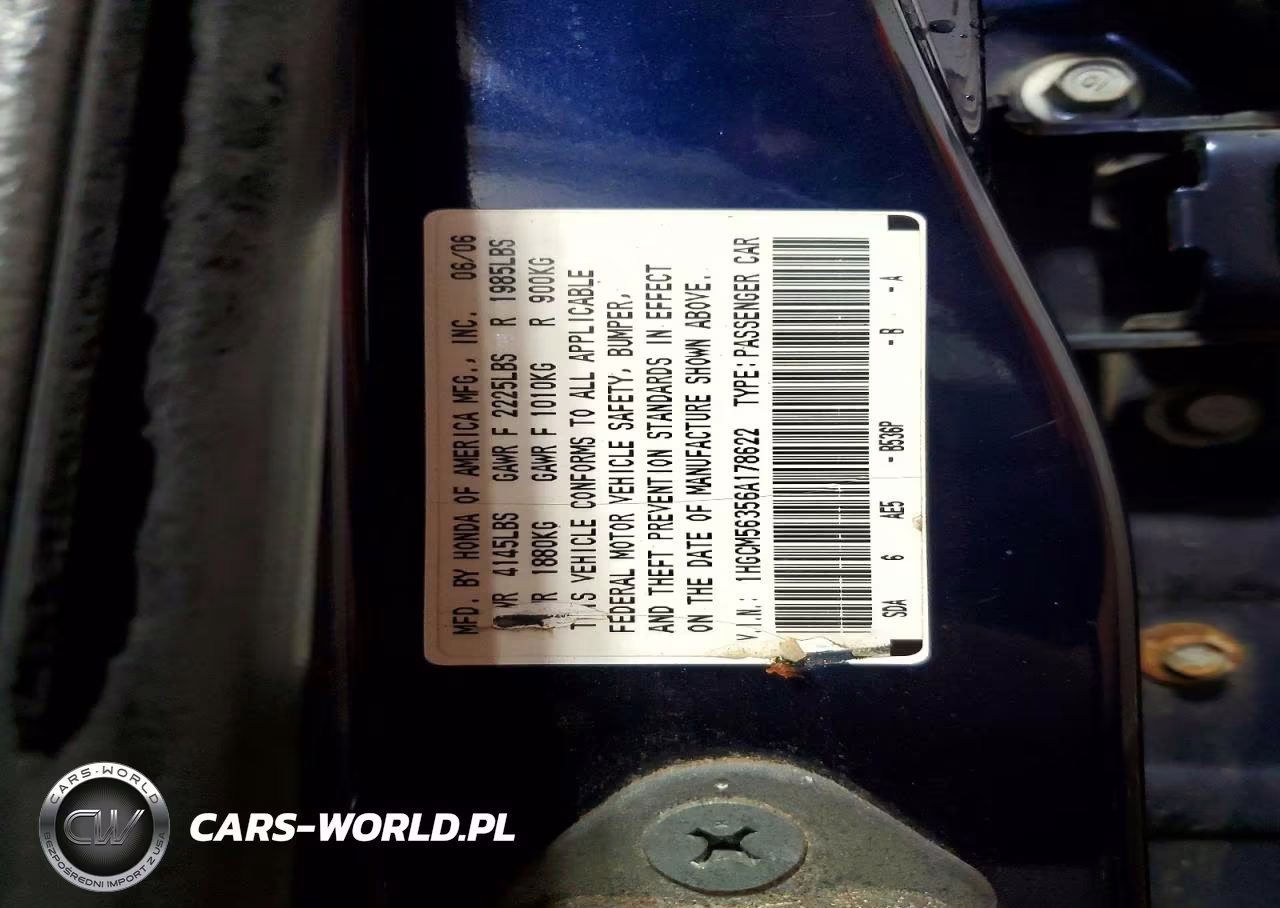 2006 Honda Accord Se VIN:1HGCM56356A178622 - 12