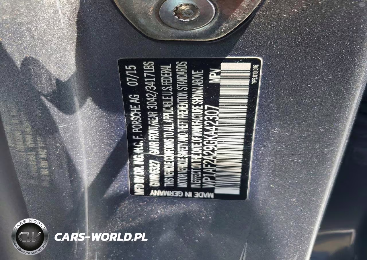 2016 Porsche Cayenne VIN:WP1AF2A29GKA42307 - 13