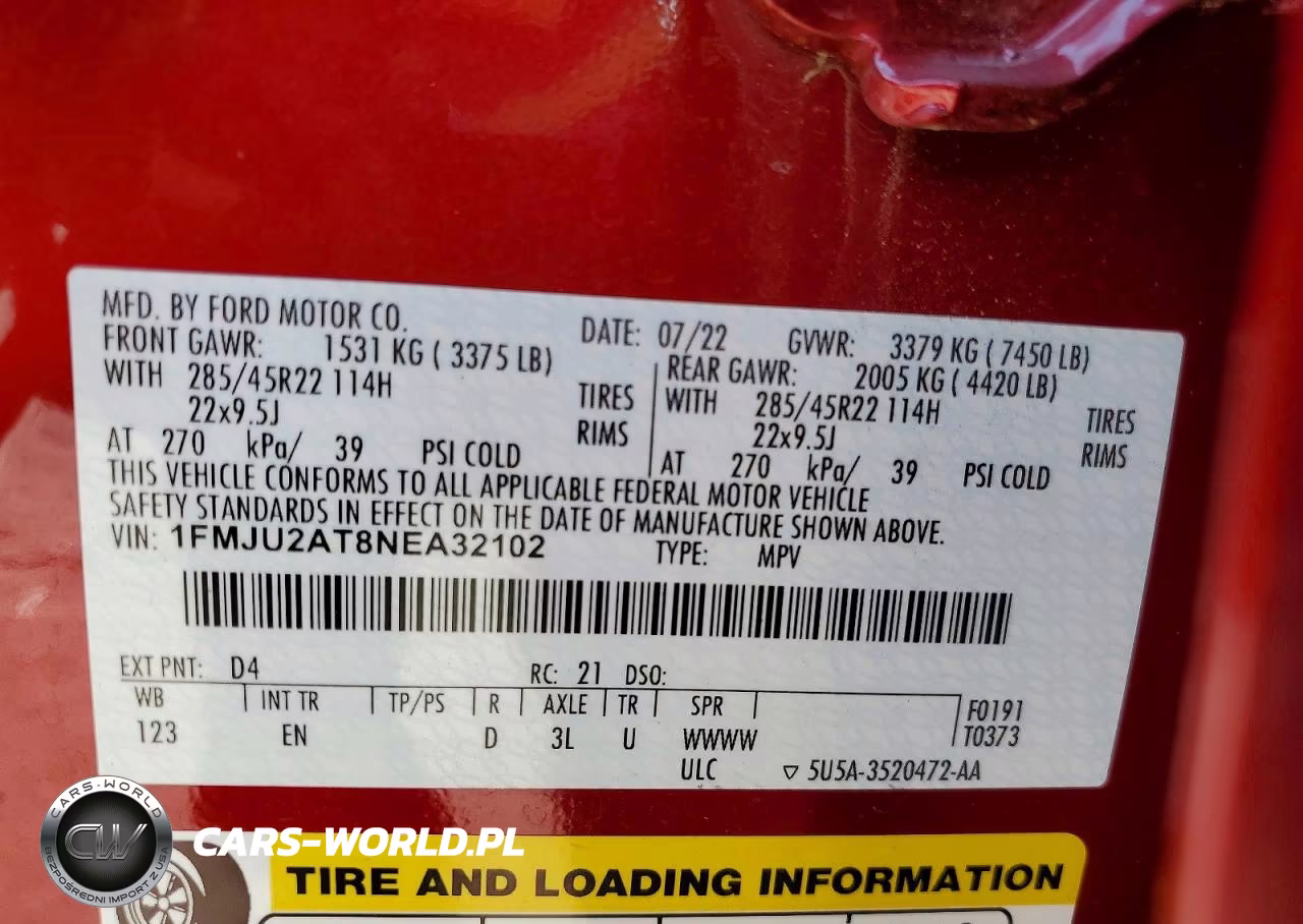 2022 Ford Expedition Limited VIN:1FMJU2AT8NEA32102 - 14