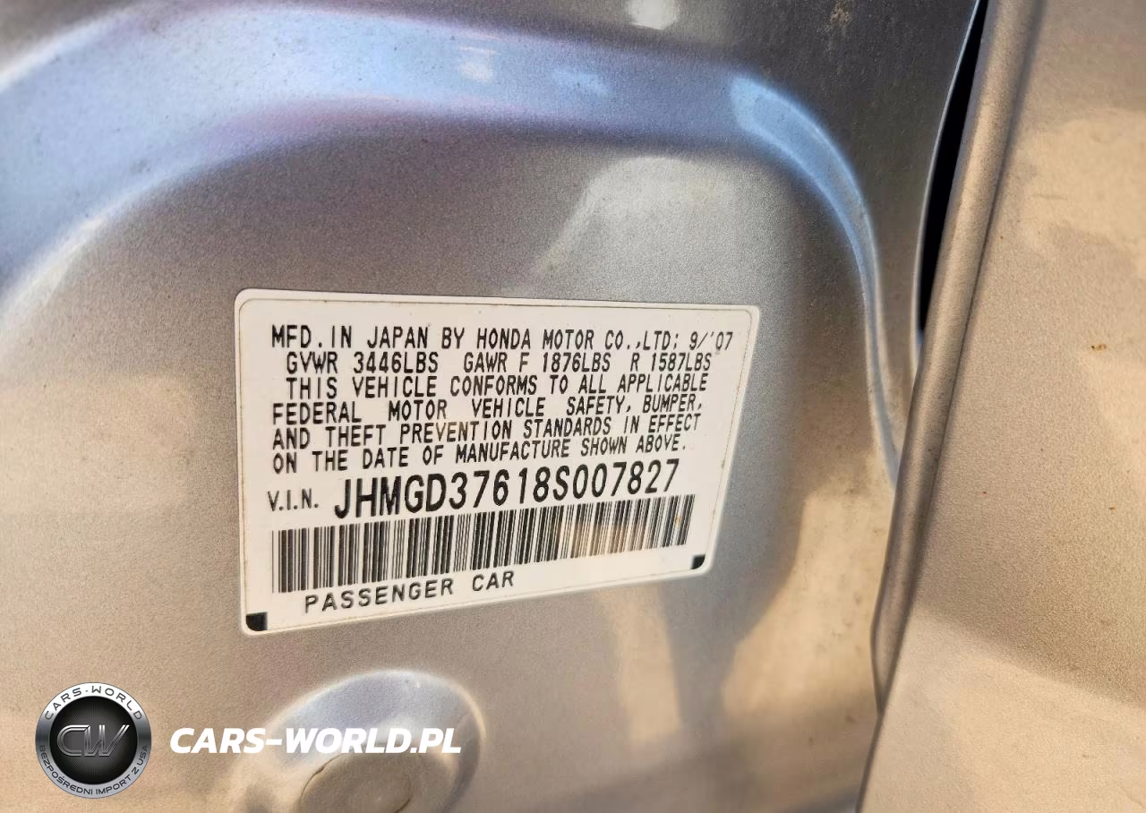 2008 Honda Fit Sport VIN:JHMGD37618S007827 - 12