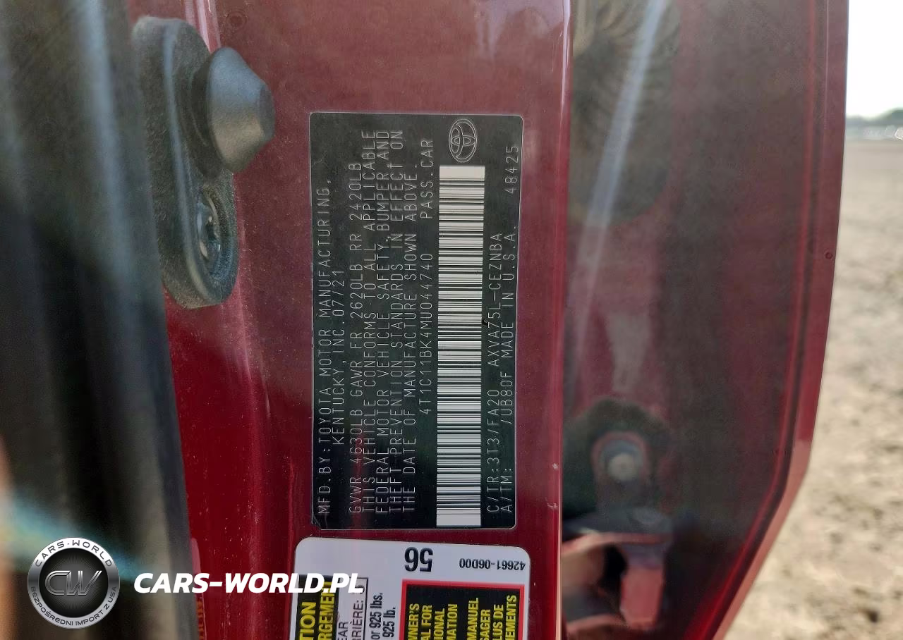 2021 Toyota Camry Le VIN:4T1C11BK4MU044740 - 12