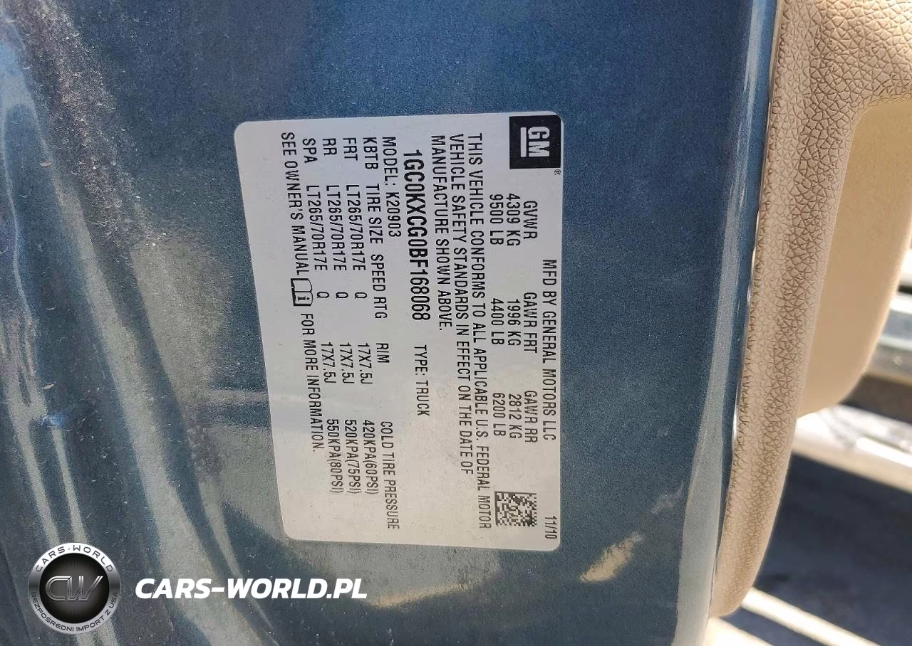 2011 Chevrolet Silverado K2500 Heavy Duty Lt VIN:1GC0KXCG0BF168068 - 12