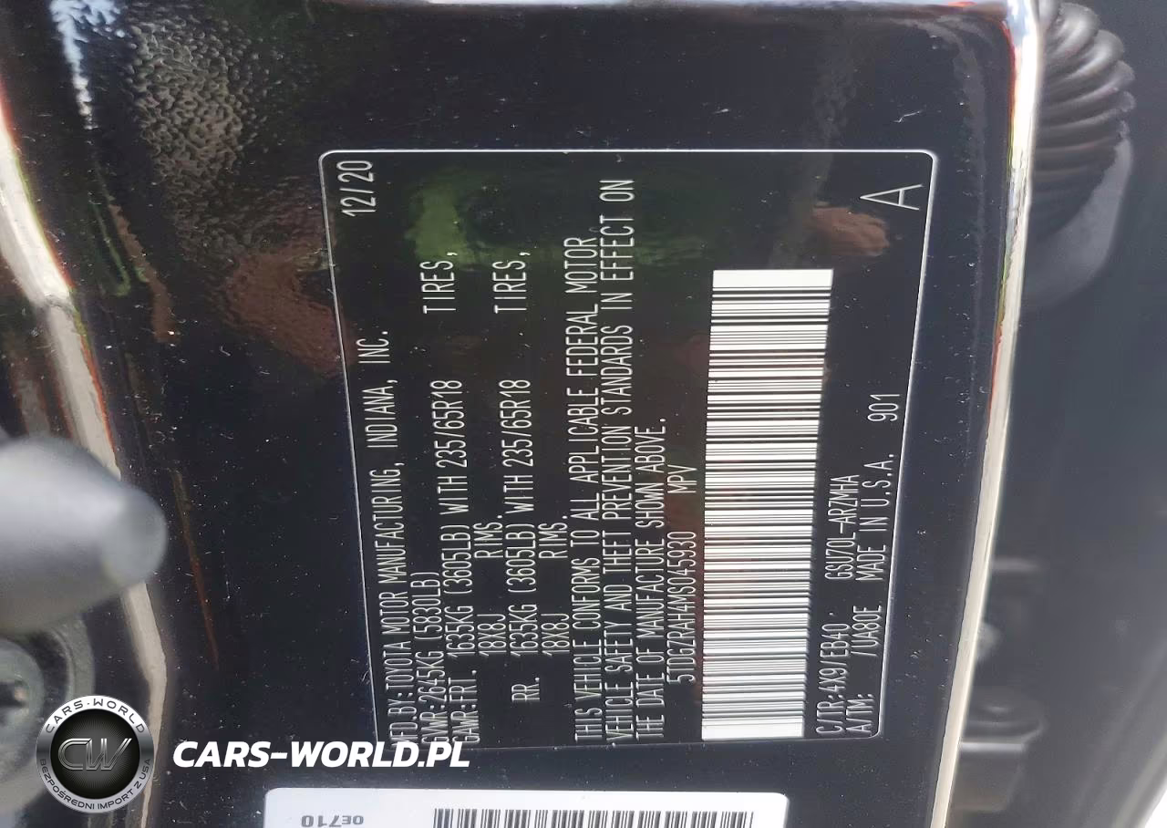 2021 Toyota Highlander Xle VIN:5TDGZRAH4MS045930 - 12
