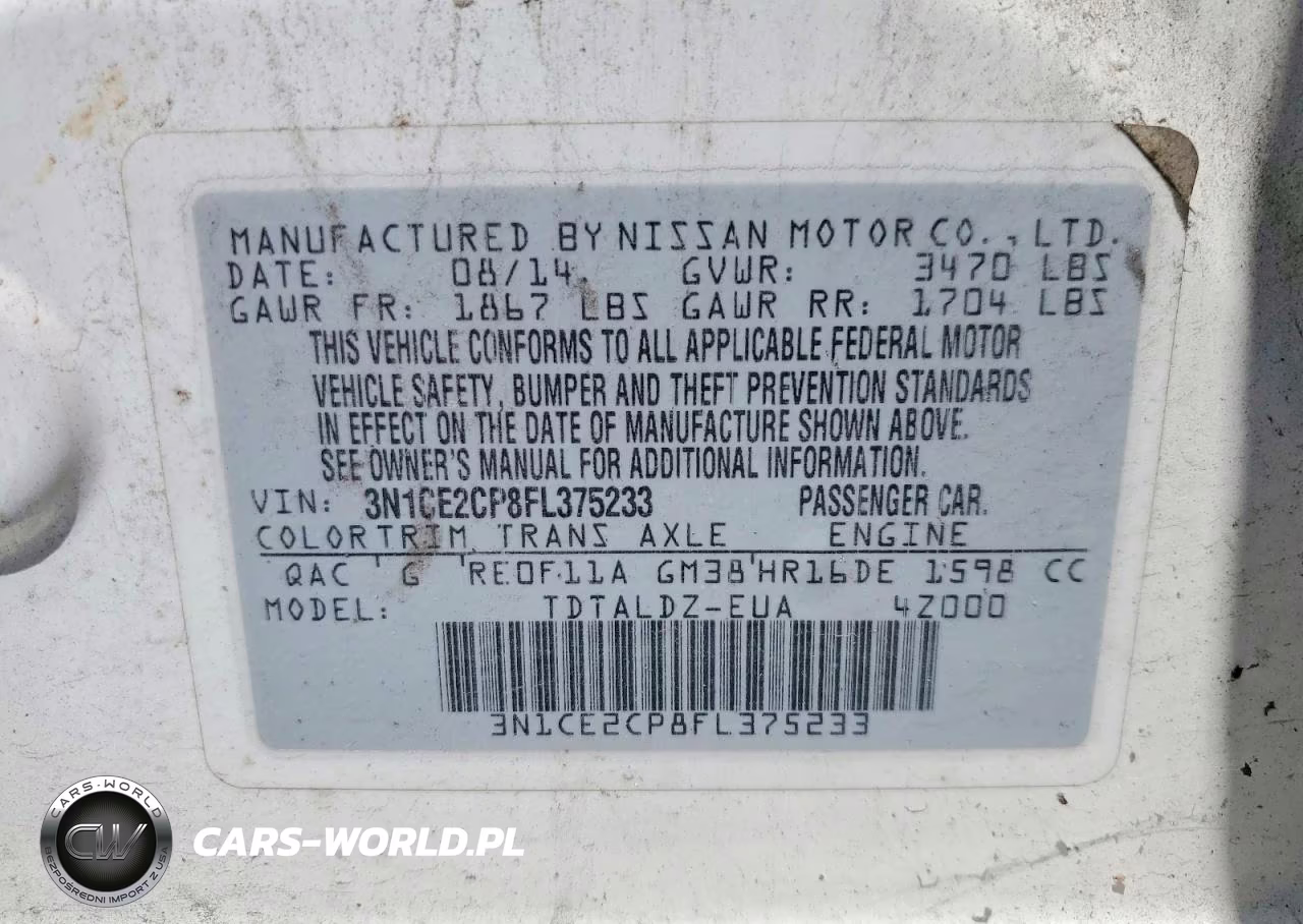 2015 Nissan Versa Note Sv VIN:3N1CE2CP8FL375233 - 13