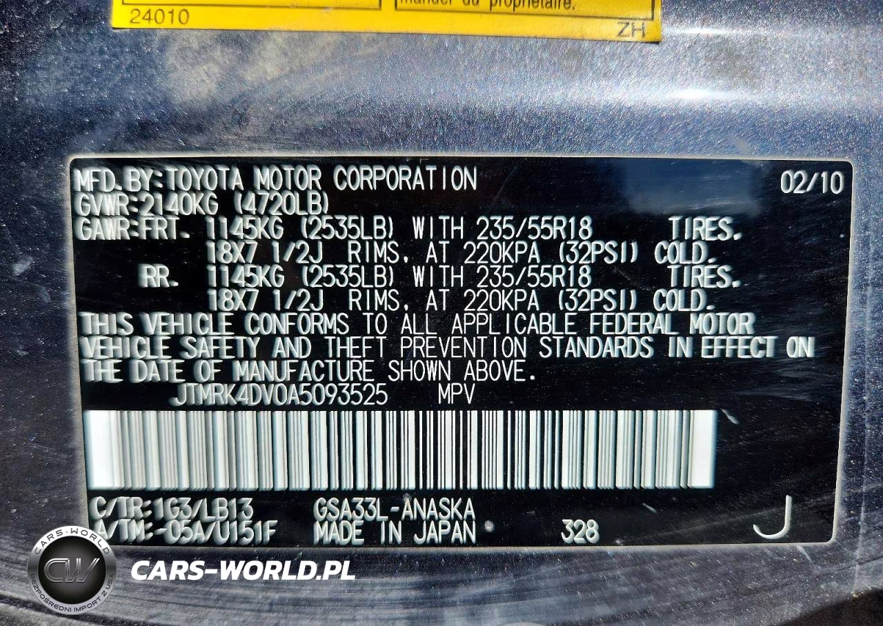 2010 Toyota Rav4 Sport VIN:JTMRK4DV0A5093525 - 13
