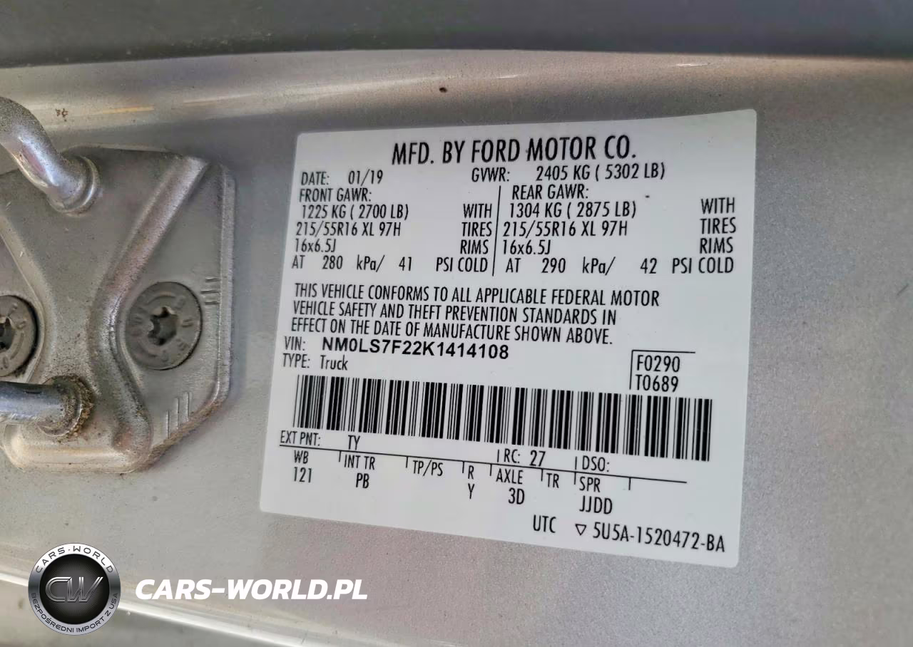 2019 Ford Transit Connect Xlt VIN:NM0LS7F22K1414108 - 12