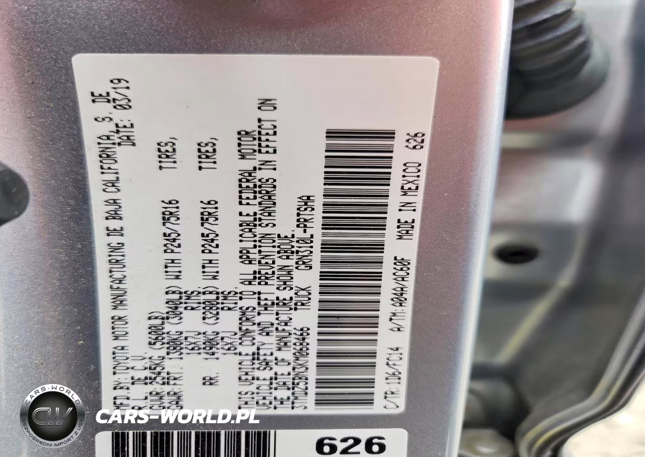 2019 Toyota Tacoma Sr5 V6 VIN:3TMDZ5BN3KM068466 - 12