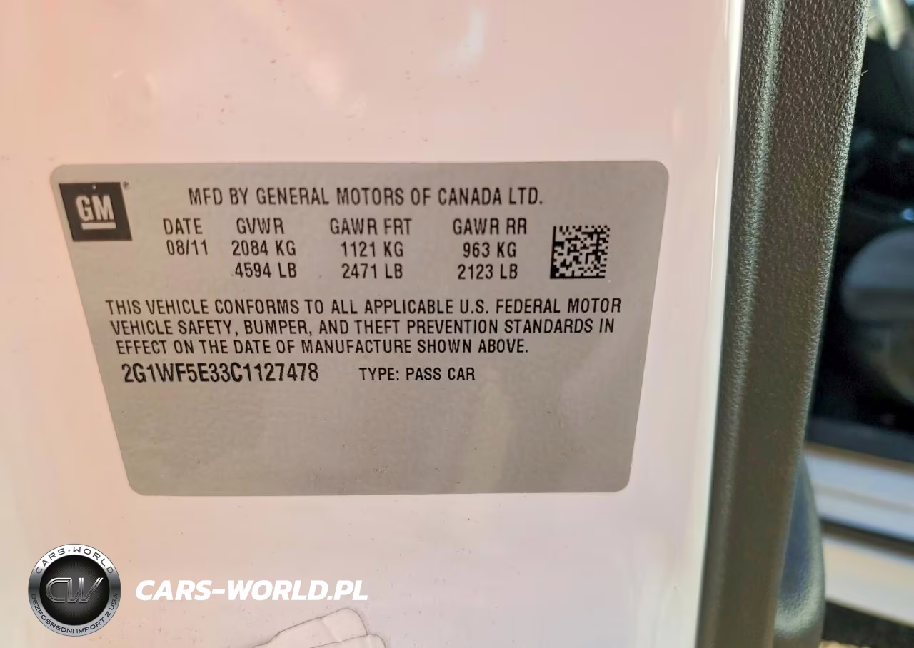 2012 Chevrolet Impa Ls VIN:2G1WF5E33C1127478 - 12