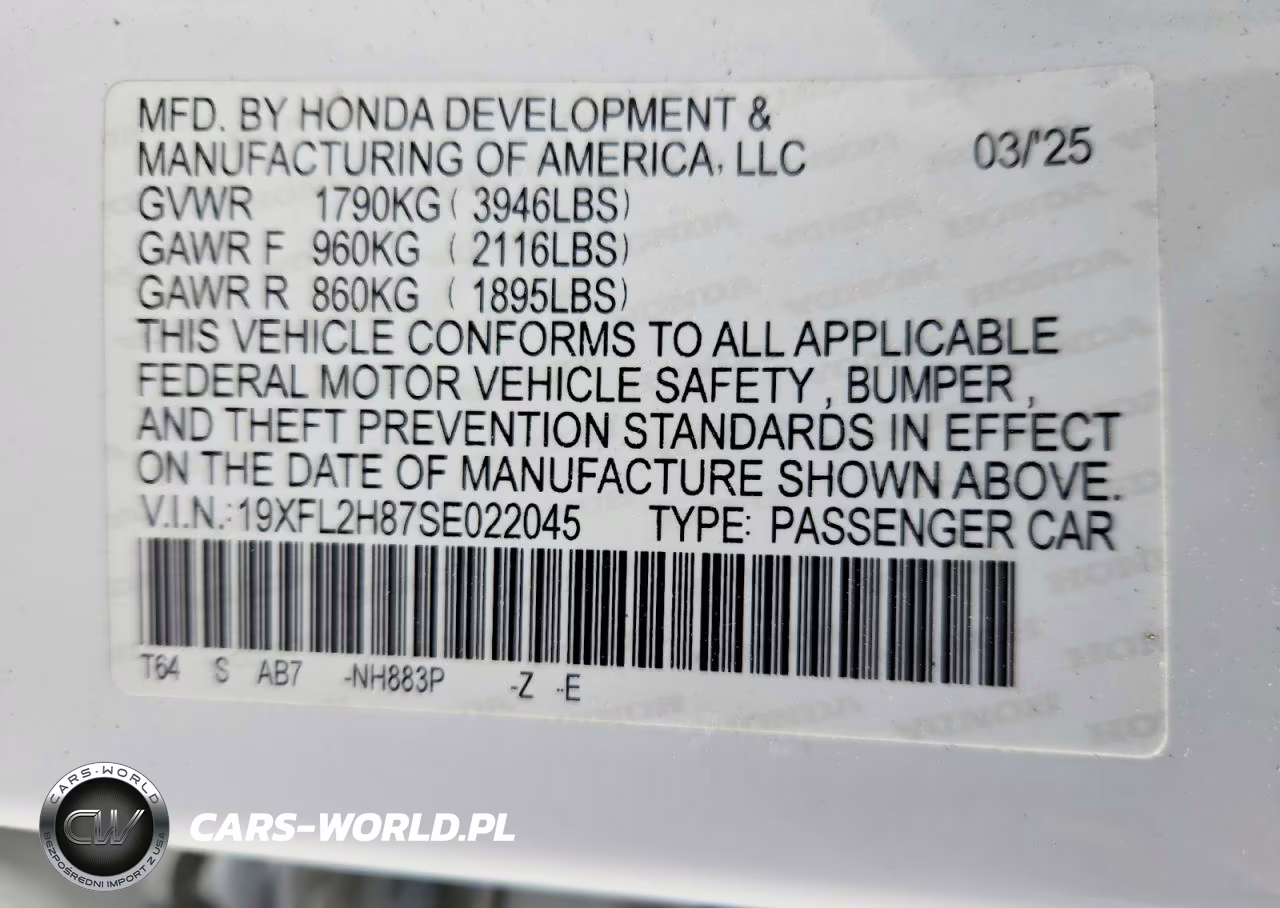 2025 Honda Civic Sport VIN:19XFL2H87SE022045 - 13