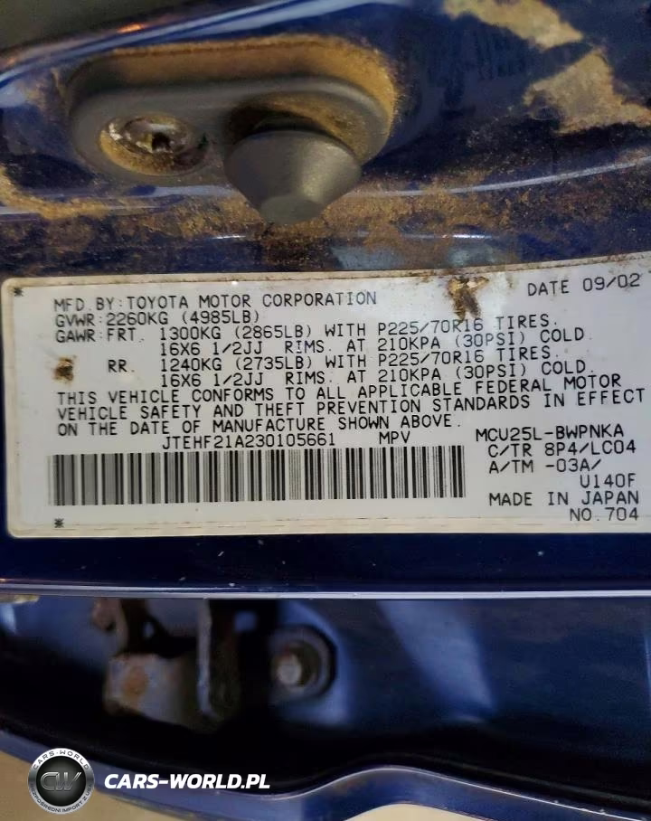 2003 Toyota Highlander Limited VIN:JTEHF21A230105661 - 13