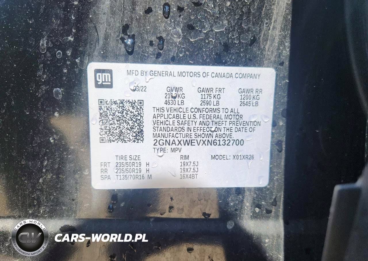2022 Chevrolet Equinox Rs VIN:2GNAXWEVXN6132700 - 12