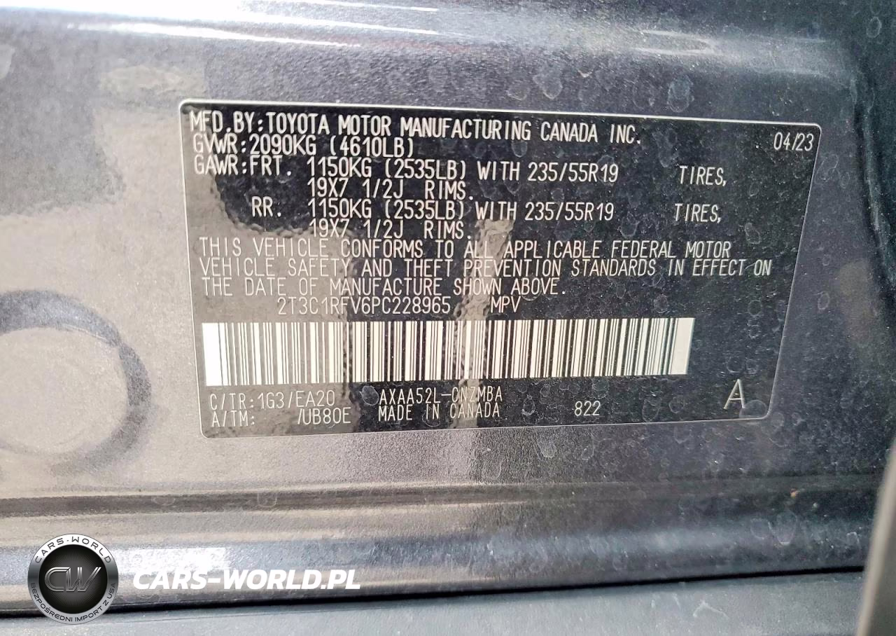 2023 Toyota Rav4 Xle Premium VIN:2T3C1RFV6PC228965 - 13