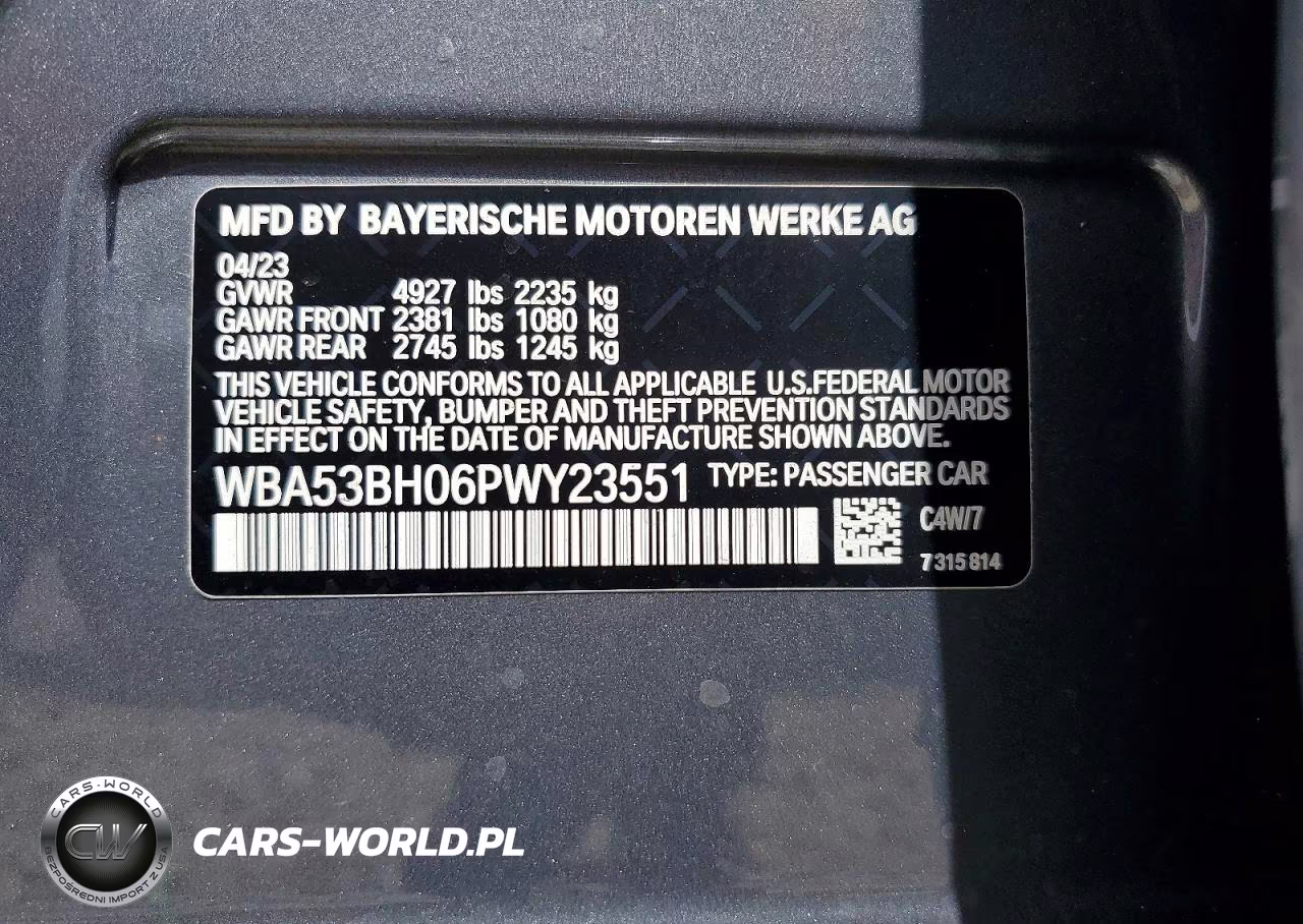 2023 BMW 530 I VIN:WBA53BH06PWY23551 - 12