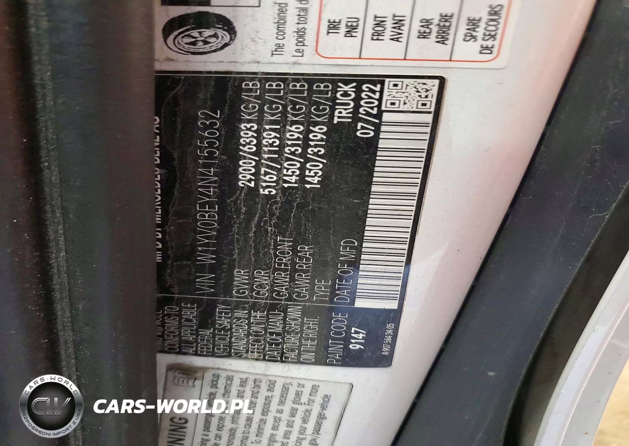 2022 Mercedes-Benz Metris VIN:W1YV0BEY4N4155632 - 13