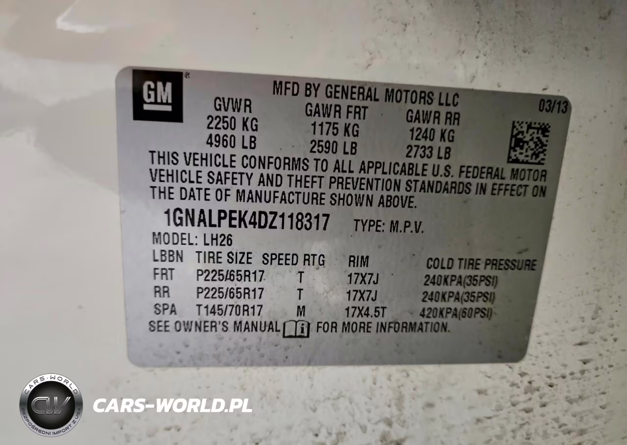 2013 Chevrolet Equinox Lt VIN:1GNALPEK4DZ118317 - 13