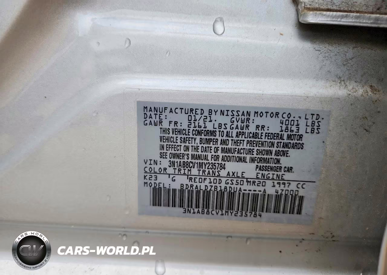 2021 Nissan Sentra Sv VIN:3N1AB8CV1MY235784 - 12
