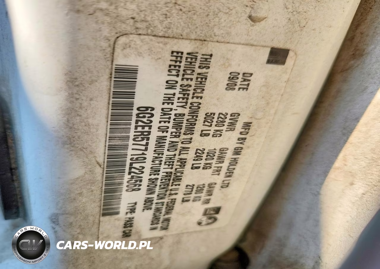 2009 Pontiac G8 VIN:6G2ER57719L224568 - 12
