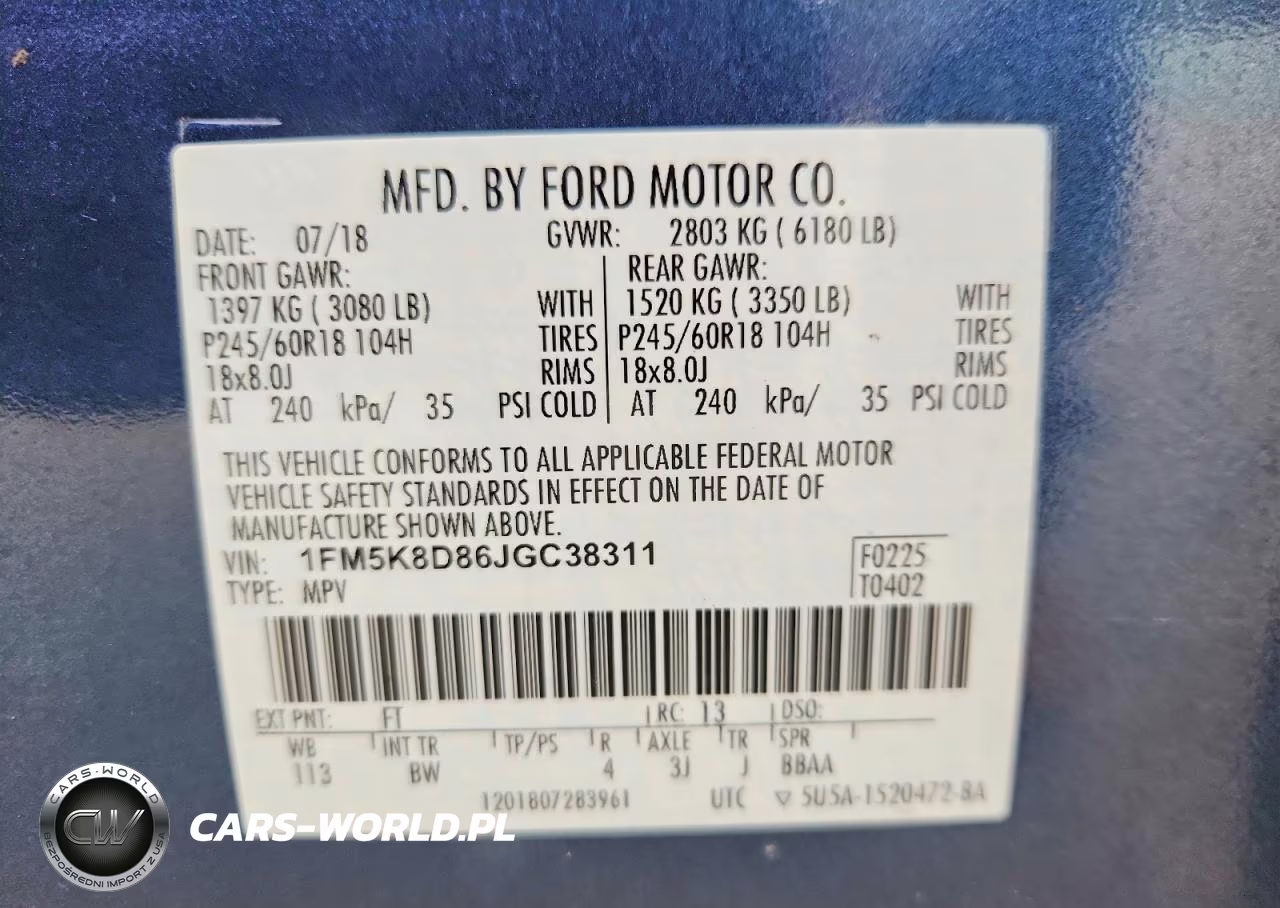 2018 Ford Explorer Xlt VIN:1FM5K8D86JGC38311 - 13