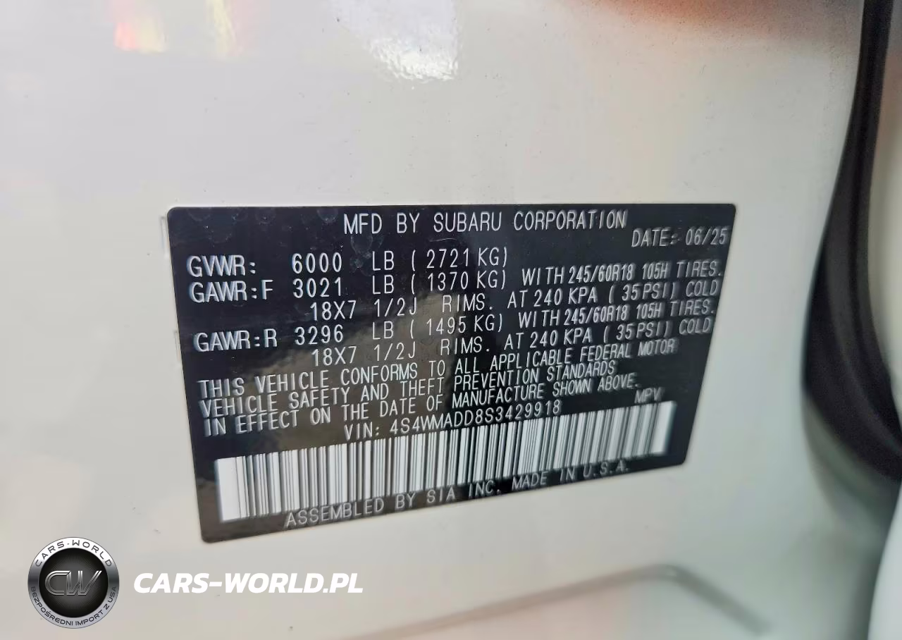 2025 Subaru Ascent Premium VIN:4S4WMADD8S3429918 - 13