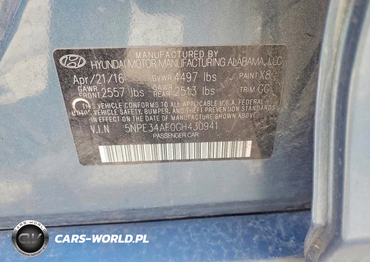 2016 Hyundai Sonata Sport VIN:5NPE34AF0GH430941 - 12