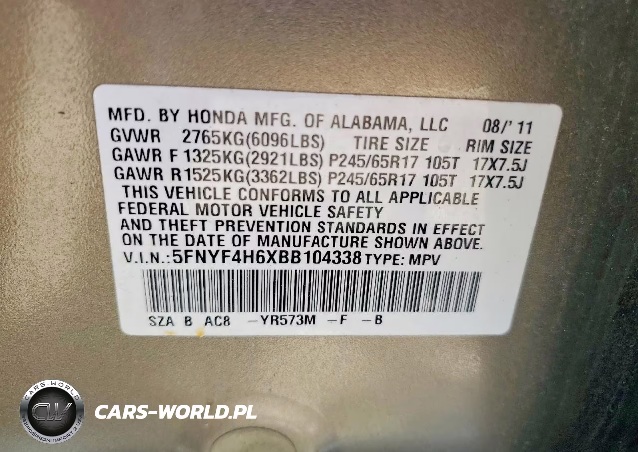 2011 Honda Pilot Exl VIN:5FNYF4H6XBB104338 - 13