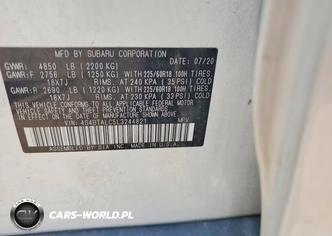 2020 Subaru Outback Limited VIN:4S4BTALC5L3244821 - 13