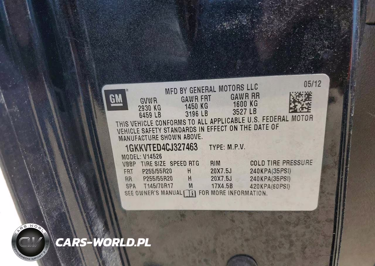 2012 GMC Acadia Denali VIN:1GKKVTED4CJ327463 - 12