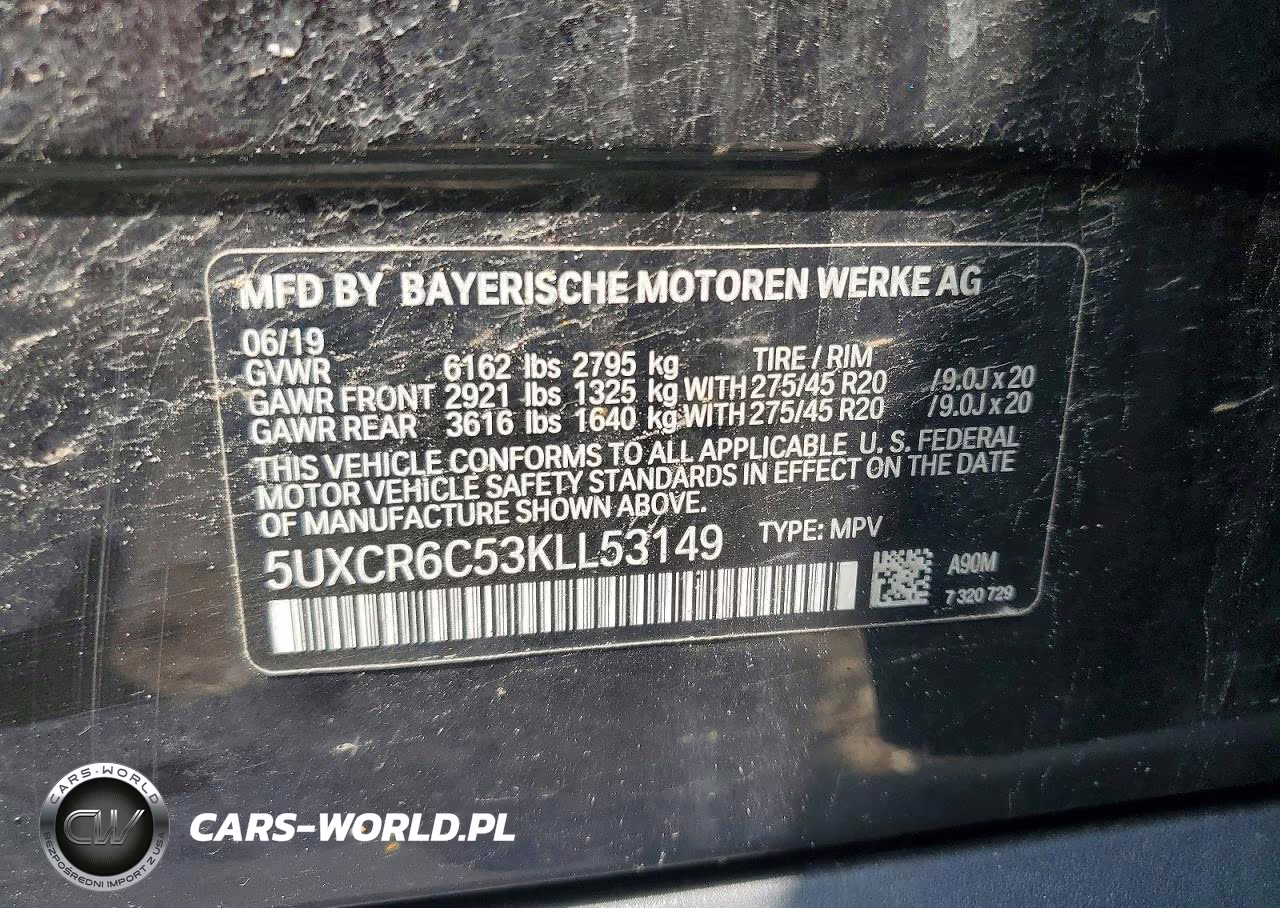 2019 BMW X5 xDrive40I VIN:5UXCR6C53KLL53149 - 13