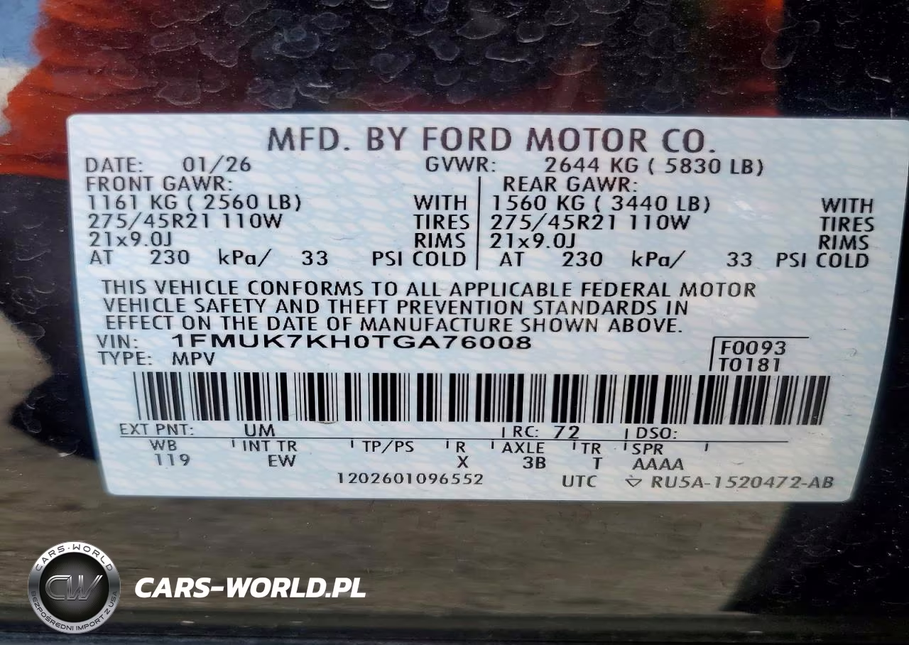 2026 Ford Explorer St-Line VIN:1FMUK7KH0TGA76008 - 13