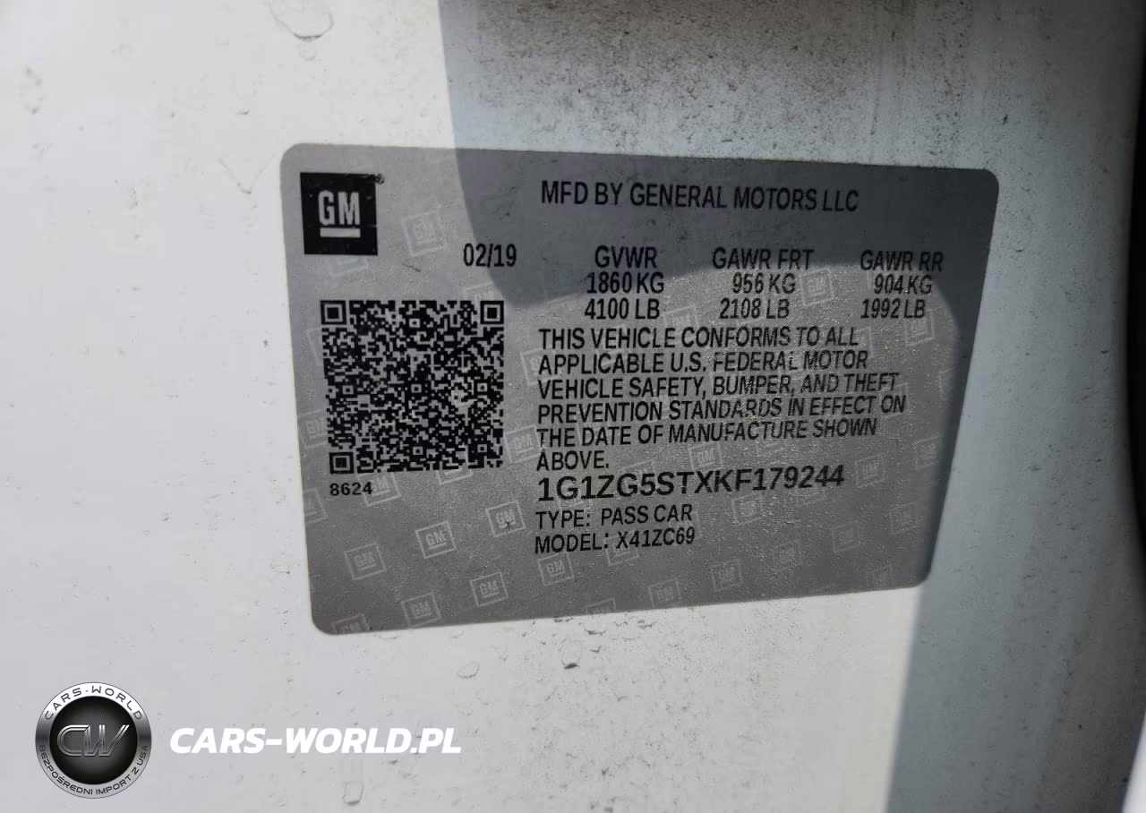 2019 Chevrolet Malibu Rs VIN:1G1ZG5STXKF179244 - 12