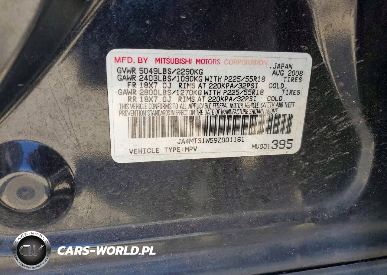 2009 Mitsubishi Outlander Se VIN:JA4MT31W59Z001161 - 12